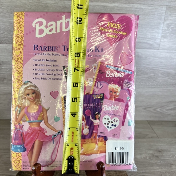 NIB Mattel 1998 Barbie Travel Fun Kit w/ Busy Barbie Little Gold Book, Coloring - Picture 8 of 10
